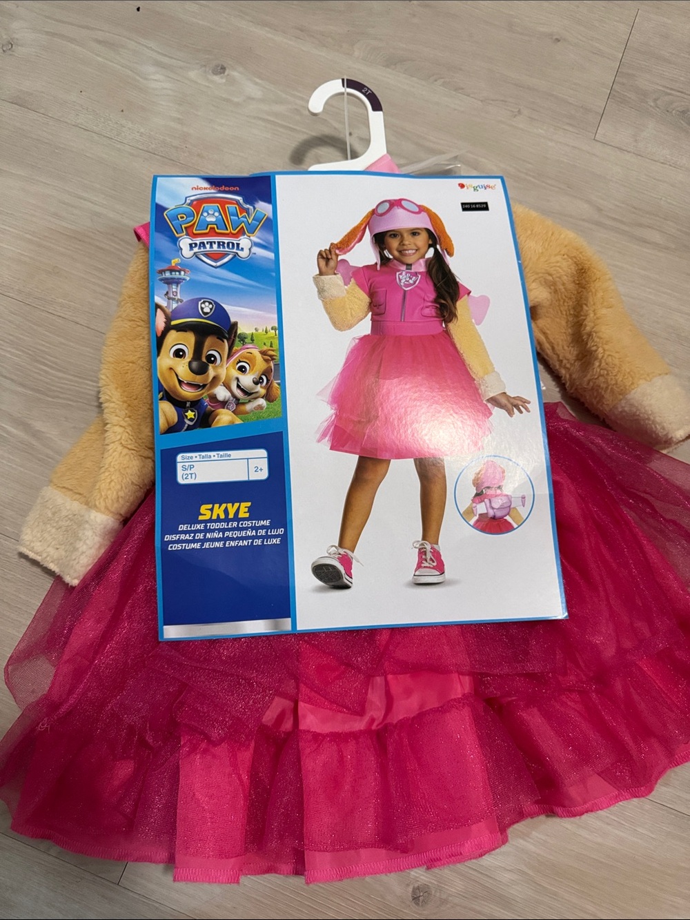 Paw Patrol Skye Hot Pink and Tan Tulle Costume Dress